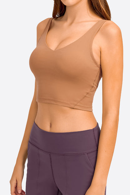 Millennia Deep V-Neck Crop Sports Bra