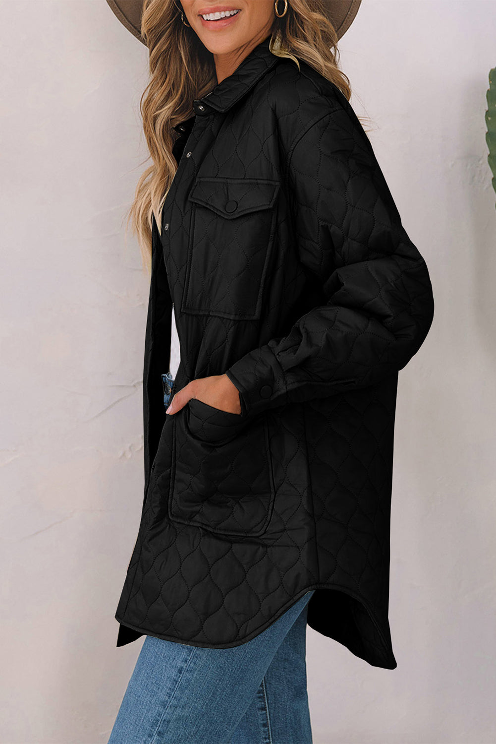 Snap Down Collared Winter Coat