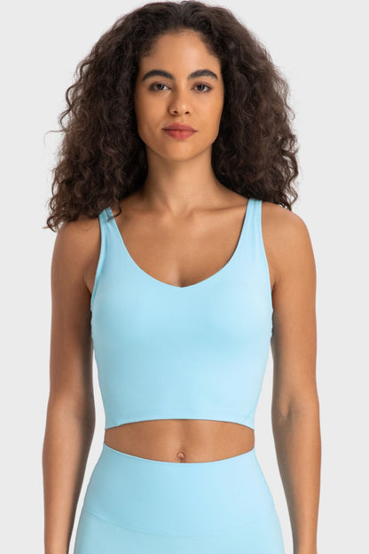 Millennia Deep V-Neck Crop Sports Bra